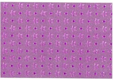 Glitzerkarton 50x70cm (250g/m) ""Pinke Sterne klein und groß"" 5 Bögen""